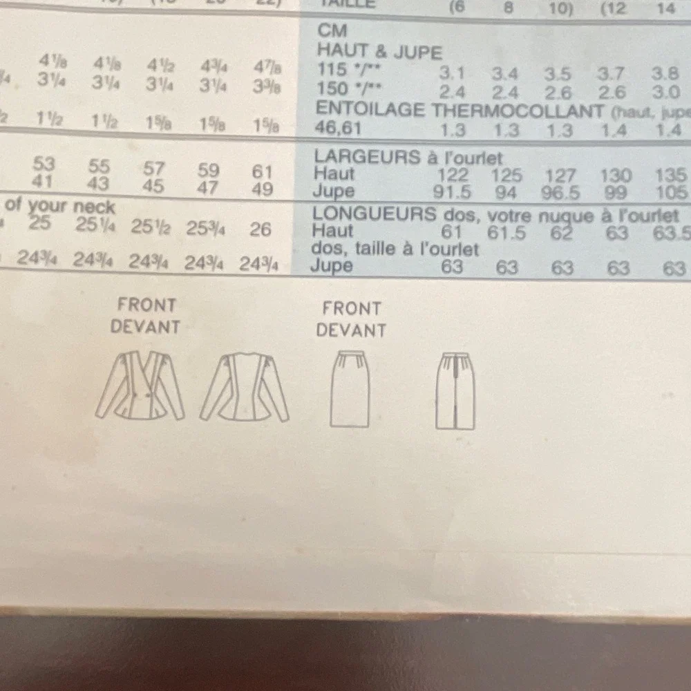 Butterick See & Sew 3825 Womens Misses‎ Top & Skirt Sewing Pattern Size 18-22